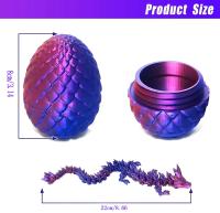 1/2PCS Huevo De Dragón 3D Imprimido Modelo De Dragón Articulado Rotativo Y Móvil Adorno De Escritorio Juguete Para Niños - details 0