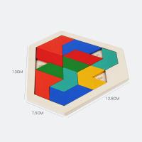 Juego De Rompecabezas Hexagonal Alien Tangram Bloque De Puzzle Clásico Para Niños Juguetes Educativos De Madera Unisex - details 26