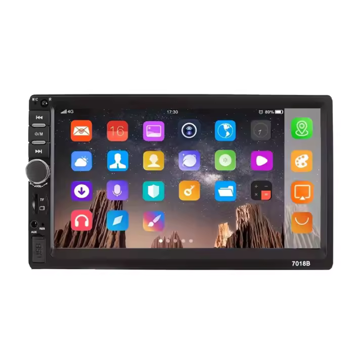 7 pulgadas Car Stereo Player con cámara trasera, MP5 Media Playback, Car Stereo System con mando a distancia IR para varios vehículos - 1