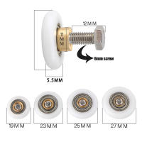 Ruedas Para Puerta De Ducha Sliding Pulley Accesorios De Baño 19mm-27mm Herramienta Manual Tipo De Producto: Piezas De Herramientas - details 0