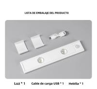 Luz Nocturna LED Inalámbrica Con Sensor De Movimiento Para Cocina Armario De Dormitorio Iluminación Interior Recargable - details 11