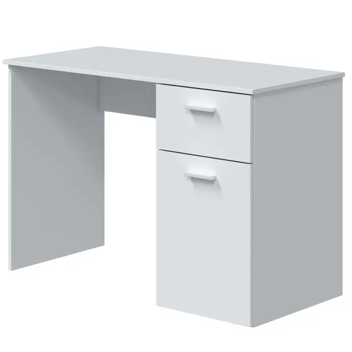 Mesa Escritorio Just color Blanco oficina juvenil estudio 1 cajón 1 puerta 73x108x50 - 1
