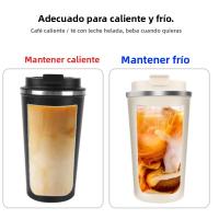Taza Termo De Acero Inoxidable Para Viaje Con Capacidad De 380/510ML a Prueba De Fugas Para Té Agua Café Thermo Cafe Car - details 1