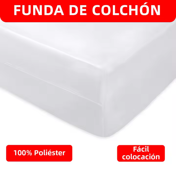 Funda de colchón, Microfibra, Funda L,  Anti ácaros, Anti bacterias, Transpirable, Estira hasta 25cm de Profundidad, Funda de colchón con Cremallera - 1
