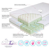 Colchón de cuna ergonómico Cielo Eco AdaBaby, máximo confort y desarrollo saludable. - details 0