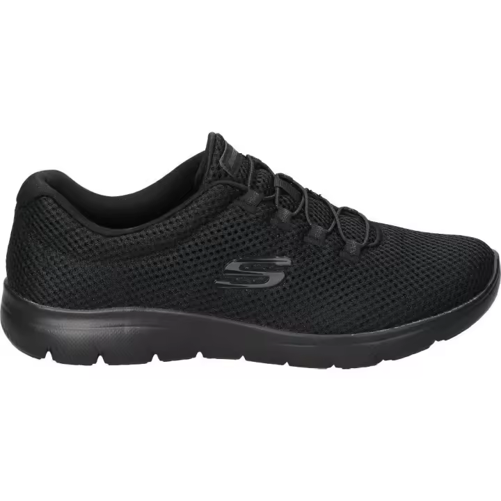 SKECHERS  Zapatillas Skechers Summits Quick Lapse para Mujer – Deportiva en Color Negro – Sneaker con Cordones Elásticos – Máxima Sujeción – Ligeras y Cómodas – Fácil de Poner y Quitar – Modelo 12985-BBK - 1