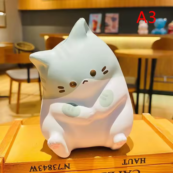 Nueva Juguete Antiestrés Para Gatos Peluche SLOW RISING Bola De Tela Cartoon Decoración De Escritorio Juguetes Para Aliviar El Estrés - 1