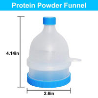 Funel De Proteína De 2 Capas Portátil Para Botella De Agua Y Proteína Sin BPA Compatible Con Botellas De Gimnasio - details 1