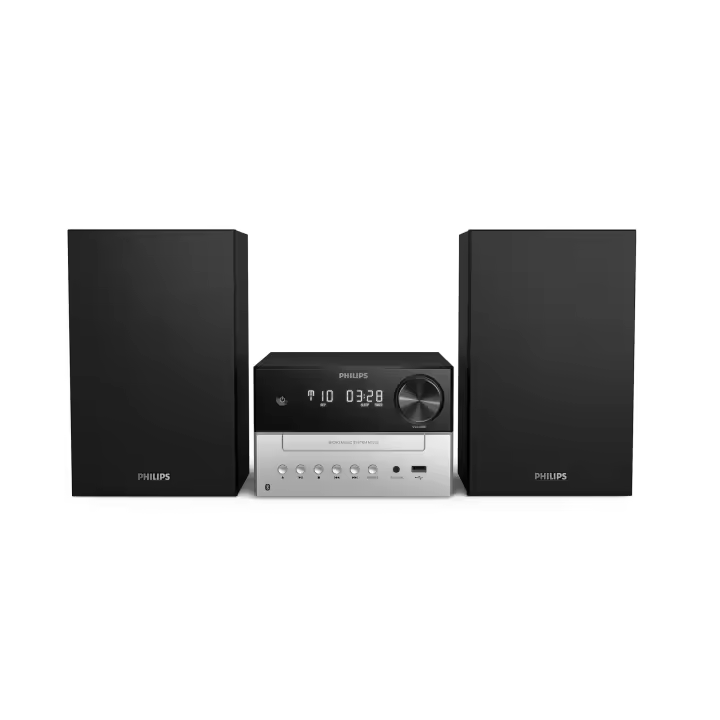 PHILIPS TAM3205M2 Micro Cadena con Bluetooth 5.4, Altavoces Bass Reflex, Reproductor CD, USB, Radio FM Auracast - 1