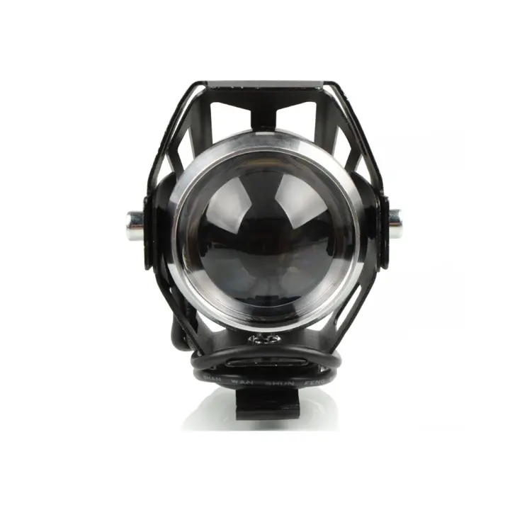 Faro LED Moto  Potente, Duradero y Eficiente  Luz como Bi-xenon, 30,000hrs, 200m Alcance  Aleación de Aluminio Negro (2 unds) - 1
