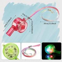 LED Light up Whistle Glow Whistles Con Lanyard Para Fiesta Noche Brillo En El Dark Para Cumpleaños Bodas Party Supplies - details 7