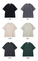 Camiseta De Algodón Pesada De 300g Sycpman Para Hombre Con Hombros Caídos Y Mangas Cortas En Color Sólido Para El Verano - details 10