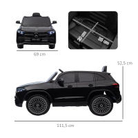 HOMCOM Coche Eléctrico para Niños Mercedes-Benz EQA Coche de Batería 12V con Control Remoto Música Bocina Velocidad 3-8 km/h para Niños de 3-8 Años 111,5x69x52,5 cm - details 1