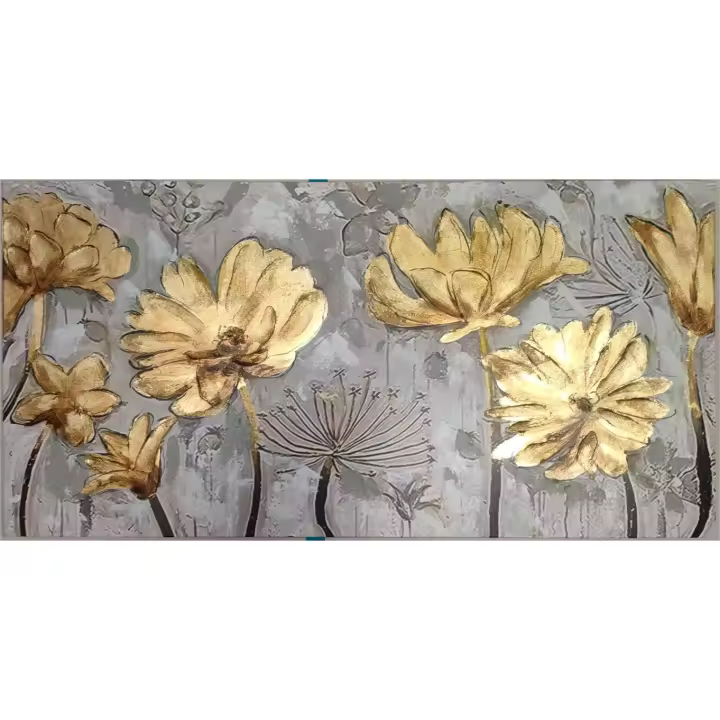 Factory cuadros Cuadro lienzo pintura original Flores  32  100x50cm Cuadro decoración pared Cuadros Decoracion Salon Cuadros Para Dormitorios Moderno/ cuadro pintado a mano - 1