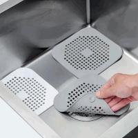Banner - Filtro de Drenaje Plegable para Ducha, Baño y Cocina - Atrapa Pelos de Silicona con Ventosa - Blanco