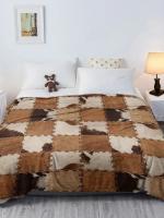 Manta De Terciopelo Suave Con Patrón De Parches Apto Para Niños Adultos Y Adolescentes Para Sofá Cama Manta Caliente Para Viajes Y Picnics - details 3