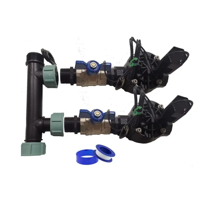 RAIN BIRD Sistema de Riego Automático para jardin de 2 zonas con Electroválvula Rain Bird HV 1" 9v. Uso con Programadores a pilas - 1