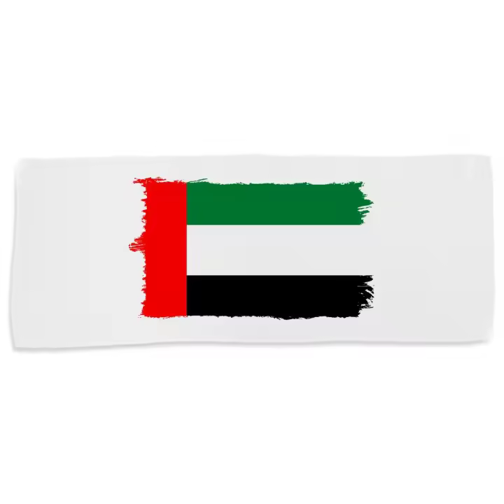 MERCHANDMANIA TOALLA MEDIANA GIMNASIO ABSORBENTE bandera emiratos arabes unidos pais oriente suave con bolsita - 1