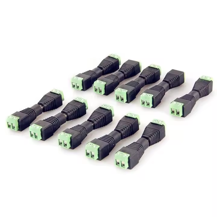 10Pcs Conector De Cable De Poder DC 5.5x2.1mm Macho + Hembra 12V Para Electrónica Y Componentes De Computadora - 1