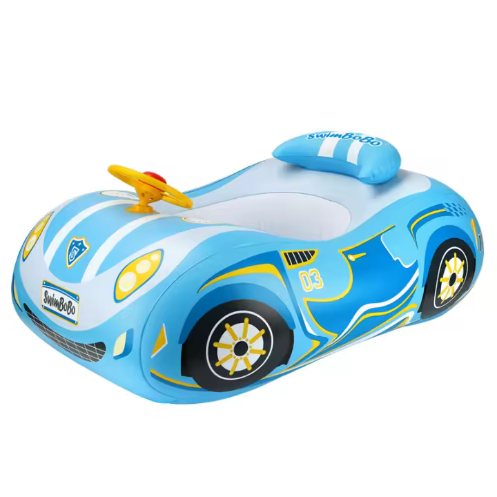 Swimbobo, nuevo anillo inflable para asiento de coche, con forma de coche deportivo para niños, mini anillo para asiento de volante, axila - 1