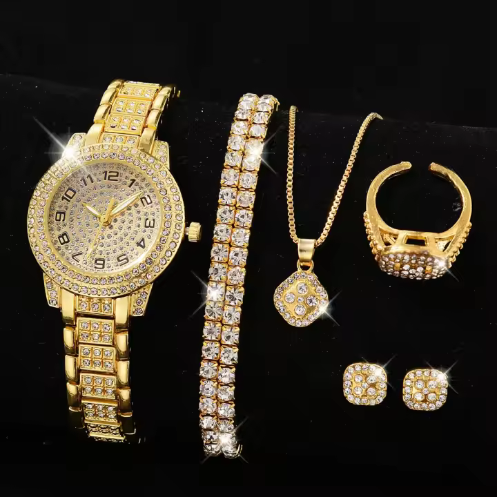 Reloj De Lujo Para Mujer Oro Moda Reloj De Pulsera De Cuarzo Con Diamantes Elegante Reloj De Pulsera Para Damas Reloj Mujer - 1