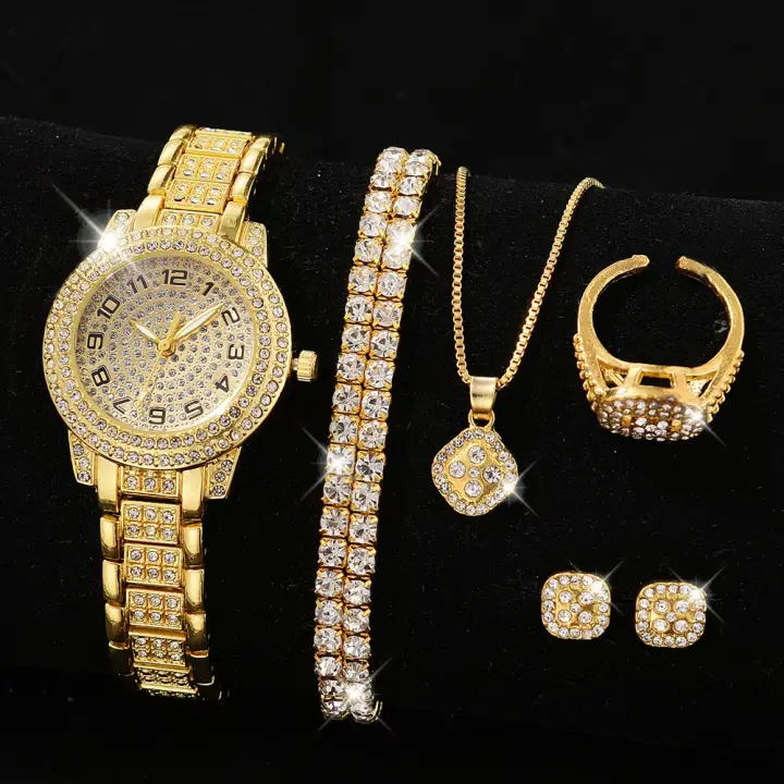Reloj De Lujo Para Mujer Oro Moda Reloj De Pulsera De Cuarzo Con Diamantes Elegante Reloj De Pulsera Para Damas Reloj Mujer - 1