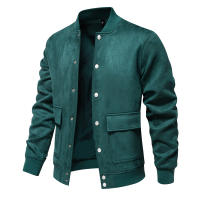 Chaqueta con cuello levantado para hombre, uniforme de béisbol informal, talla europea, ante nuevo, otoño e invierno, 2024 - details 8