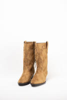 Paloma Wang Botas cowboy mujer combinadas con tacón bajo - details 23