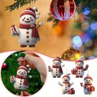 Colgante De Navidad En Forma De Hombre De Nieve Cartoon Decoración Para Casa Jardín Árbol De Navidad Fiesta Colgante De 1 Pieza - details 0