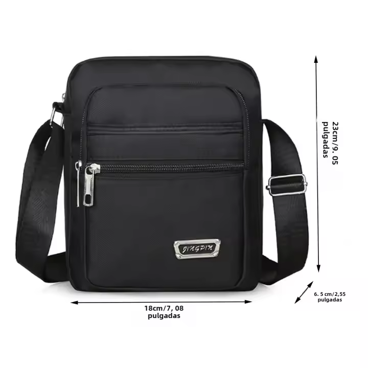 Bolso De Hombro Multicapa Grande Impermeable Para Hombres Y Mujeres Estilo Coreano Con Capa Lateral Para Negocios Y Ocio - 1