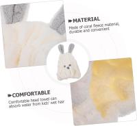 Gorro Para Secar El Cabello Toalla Ultra absorbente Toalla De Secado Gorro De Ducha Para El Cabello Forro Polar Coral - details 1