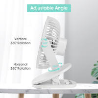 Ventilador De Escritorio Recargable USB Con Clip 360° Rotativo 2 En 1 Vertical Y Clip Mini Ventilador De Escritorio USB Poderado - details 3