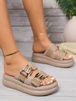 Sandalias De Tobillera Para Mujer Verano 2024 Moda Confortables Con Tacón Medio Y Abiertas Elegantes Y Casuales Suela De Goma Talla Real - details 11