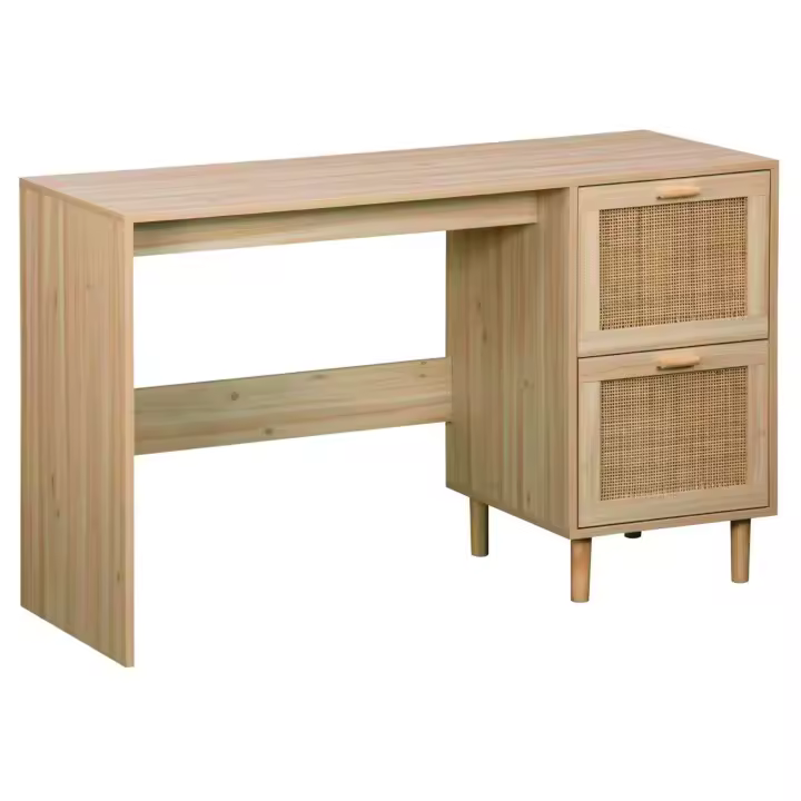 Mesa Escritorio Bong 2 Cajones Color Pino 120 cm - 1