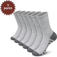 5 Pares De Calcetines Deportivos Para Hombres Calcetines De Calf Performance Algodón Transpirable Para Correr Y Actividades Al Aire Libre - details 0