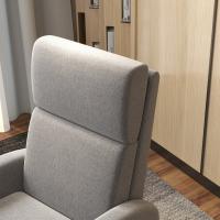 HOMCOM Sillón Relax Reclinable Manual Sillón Relax Tapizado en Lino Sintético con Reposapiés Respaldo Alto Carga 120 kg Butaca Reclinable para Dormitorio Oficina Gris - details 3