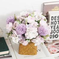 Ligera Y Económica Bouquet De Flores Artificiales De Seda Hydrangea Peony Para Decoración De Navidad En Casa Fiesta De Boda Accesorios DIY Para Jardín - details 3