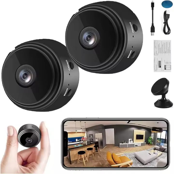 Camtrix Cámara de Seguridad Magnética Mini, 1080p HD, Inalámbrica, con Visión Nocturna y Detección de Movimiento - 1