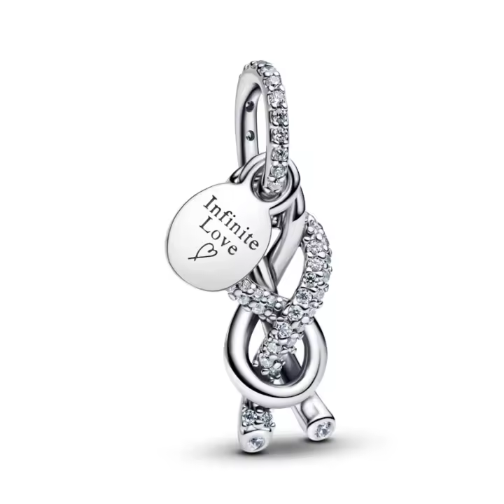 Pandora Charm Colgante Nudo Infinito en Pavé 793780C01 , para Mujer - 1
