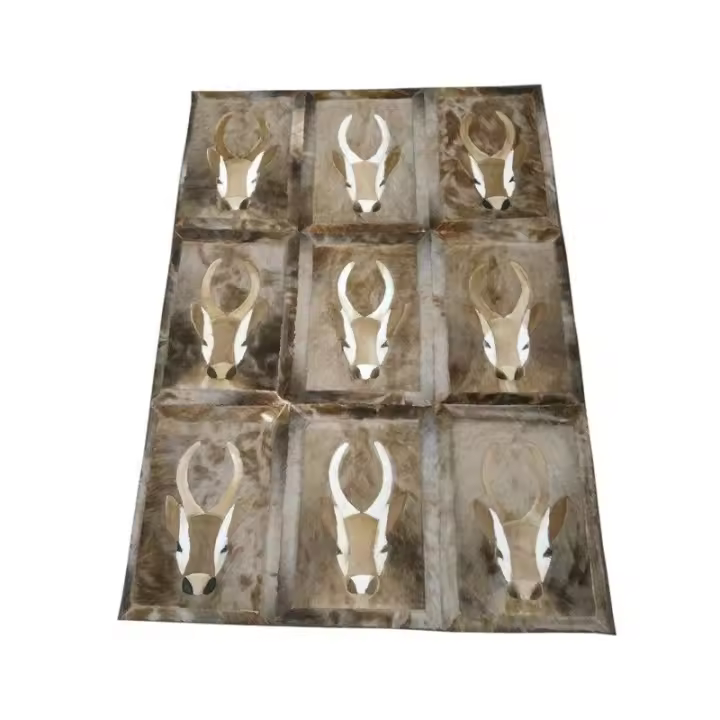 Alfombra de piel de gacela natural Springbok 160x116 cm - Zerimar. - 1