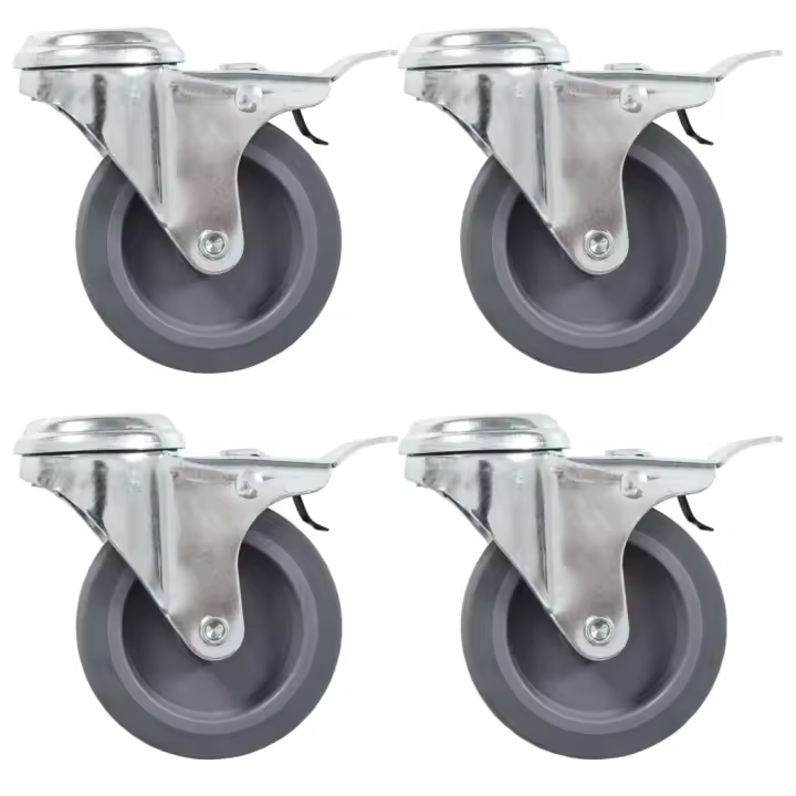 vidaXL Ruedas giratorias con agujero pasador 16 unidades 75 mm - 1