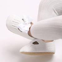 Zapatos De Caminar Para Bebés Niñas Primavera Verano Con Lazo Suaves De Algodón Resistente a Golpes Cierre SLIP-ON Transpirables Talla True - details 10