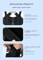 Cinturón De Corrección De Postura Trasera Chaleco De Soporte Para Correctora De Postura Vestimenta Universal De Poliéster - details 5