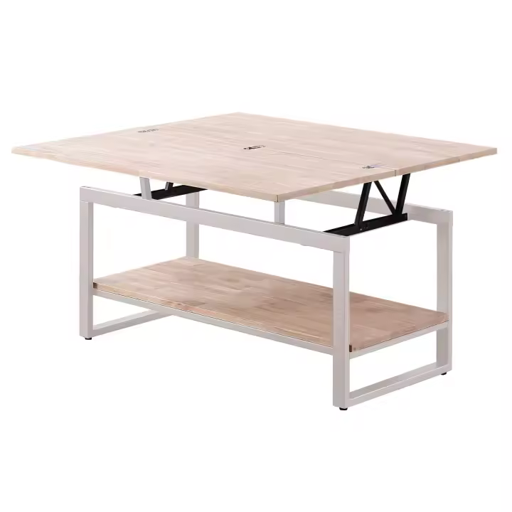 Mueblecenter MESA CENTRO ELEVABLE Y EXTENSIBLE STEVE 100 X 45 CM ROBLE NORDISH / BLANCO - 1