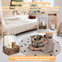 Cesta De Almacenamiento Para Bebé De Madera Con Manija Cesta De Regalo Multifuncional Para Niños Y Niñas Nuevos Padres Decoración De Baño Y Dormitorio - details 4