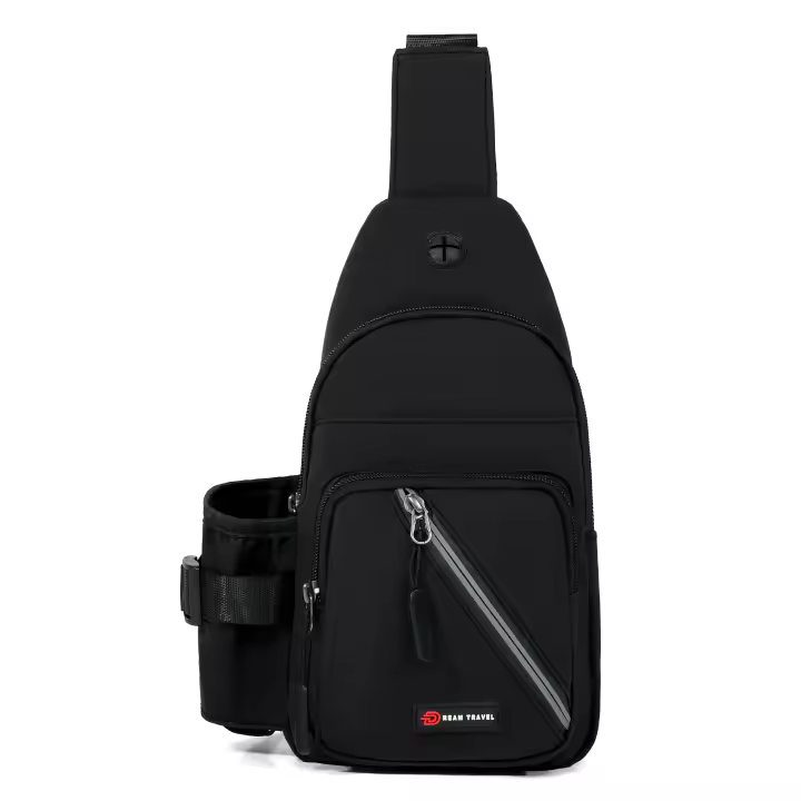 Bolso cruzado deportivo casual para hombres con cremalleras dobles, perfecto para uso diario, compras, viajes, para llevar teléfono celular, llaves y artículos pequeños. Regalo ideal para el Día del Padre, Halloween, Navidad o para estudiantes universitar - 1