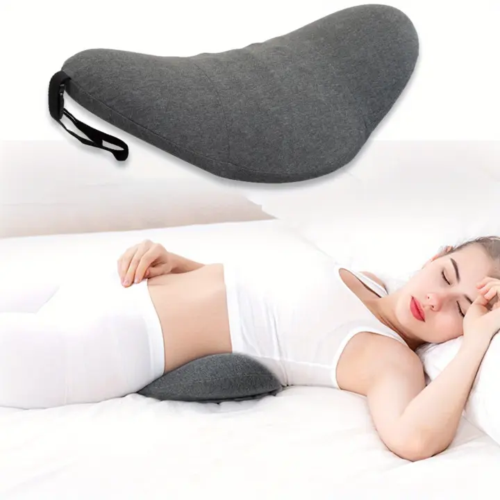 Almohada De Espuma De Memoria Ortopédica Para Alivio Y Soporte Lumbar Ideal Para Dormir De Lado Embarazo Y Maternidad - 1