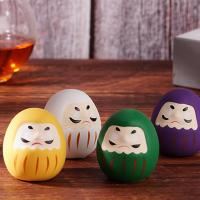 Muñeca Daruma De Cerámica Japonesa 1/6pcs Encanto De Suerte Adorno De Fortuna Ornamento De Paisaje Decoración Para El Hogar Accesorios Miniatura Regalos - details 10