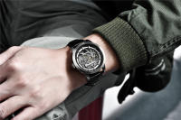 Reloj De Pulsera Mecánico Para Hombres PAGANI DESIGN 2023 Marca Top Lujo Dorado Resistente Al Agua Con Movimiento Automático Y Esqueleto Cuero Acolchado Estilo Casual - details 7