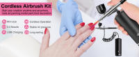 Pistola De Pulverización Portátil Para Uñas Con Compresor Artículos De Belleza Y Cuidado Personal Airebrush Para Dibujar Y Pintar En Casa - details 1